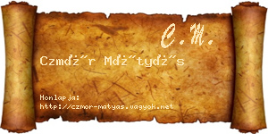 Czmór Mátyás névjegykártya